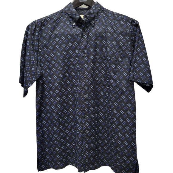 Island Republic Silk Rayon Blend Button-Up Short Sleeves Shirt Men's Size Medium - Picture 1 of 5
